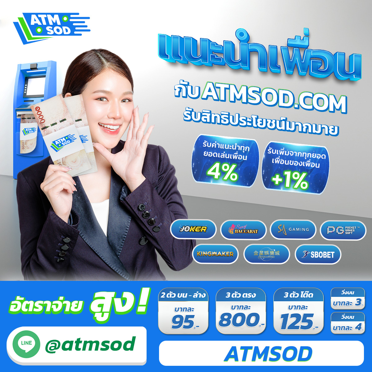 Atmsod.com แหล่งรวมบริการหวยและคาสิโนออนไลน์ครบวงจร